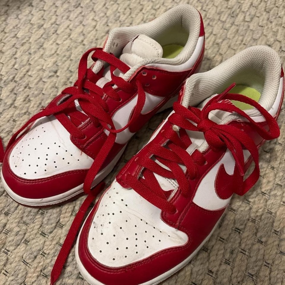 Nike Dunks red and white womens size 7.5